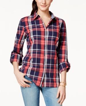 Tommy Hilfiger Plaid Button-front Shirt