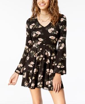 American Rag Juniors' Floral-print Fit & Flare Dress, Created For Macy's