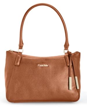 Calvin Klein Pebble Leather Satchel
