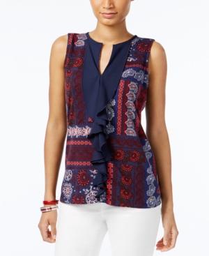 Tommy Hilfiger Jane Printed Ruffled Top