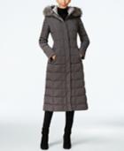 Calvin Klein Faux-fur-trim Down Puffer Maxi Coat