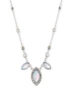 Judith Jack Frosted Dreams Sterling Silver Blue Opal Marcasite Pendant Necklace
