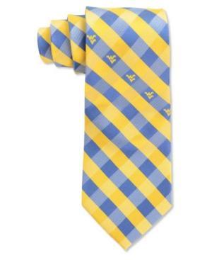 Eagles Wings West Virginia Mountaineers Checked Tie