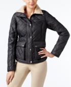 Barbour Cushat Faux-fur-collar Quilted Coat