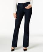 Style & Co. Slim-fit Black Rinse Wash Flare-leg Jeans, Only At Macy's