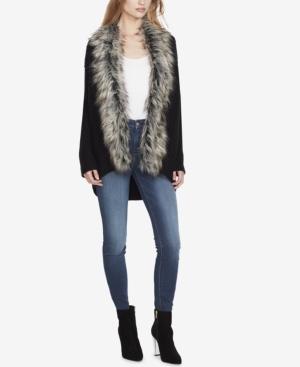 Jessica Simpson Juniors' Faux-fur-trim Cardigan