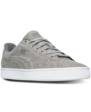 Puma Men's Basket Classic Embossed Wool Casual Sneakers From Finish Line