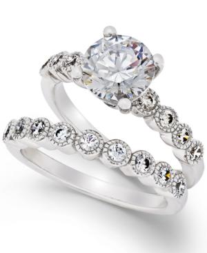 Swarovski Zirconia Bridal Set In Sterling Silver