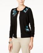 Charter Club Embroidered Cardigan, Created For Macy's