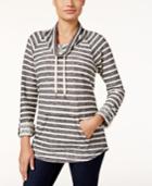Style & Co. Striped Cowl-neck Top, Only At Macy's