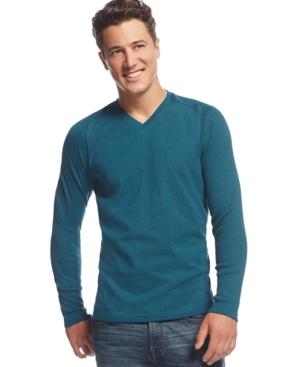 Alfani Rib Blocked V-neck Shirt
