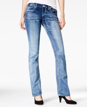 Ariya Juniors' Novara Embroidered Medium Wash Bootcut Jeans
