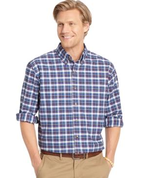 Izod Long-sleeve Plaid Button-down Shirt