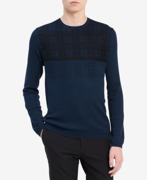 Calvin Klein Men's Grid Merino Sweater