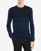 Calvin Klein Men's Grid Merino Sweater