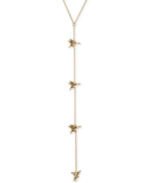 Rachel Rachel Roy Gold-tone Bird Stationed Lariat Necklace