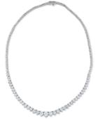 Diamond Graduated 17 Statement Necklace (5 Ct. T.w.) In 14k White Gold