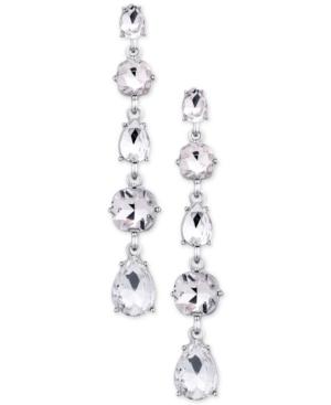Say Yes To The Prom Silver-tone Crystal Linear Earrings, A Macy's Exclusive Style