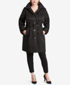 Dkny Plus Size Belted Trench Coat