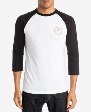 Quiksilver Men's Scriptville Three-quarter Raglan-sleeve Logo T-shirt