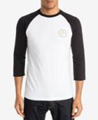 Quiksilver Men's Scriptville Three-quarter Raglan-sleeve Logo T-shirt
