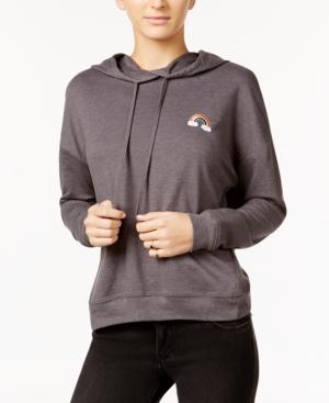 Rebellious One Juniors' Envelope-back Rainbow Graphic Hoodie