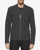 Calvin Klein Men's Maze-pattern Zip-front Sweater