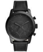 Fossil Men's Chronograph Pilot 54 Black Leather Strap Watch 44mm Fs5157