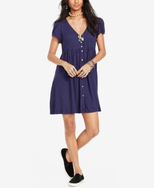 Denim & Supply Ralph Lauren Star-print Button-front Dress