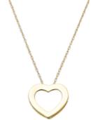 Open Heart Pendant Necklace In 10k Gold