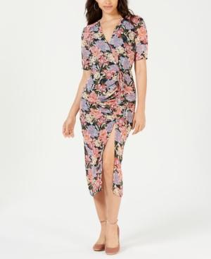 Leyden Printed Ruched Midi Dress