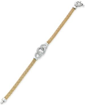 Diamond Infinity Mesh Bracelet (1/3 Ct. T.w.) In 14k Gold Over Sterling Silver