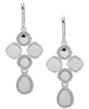 Nine West Pave Accent Chandelier Earrings
