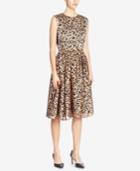 Catherine Catherine Malandrino Kells Burnout-chiffon Fit & Flare Dress