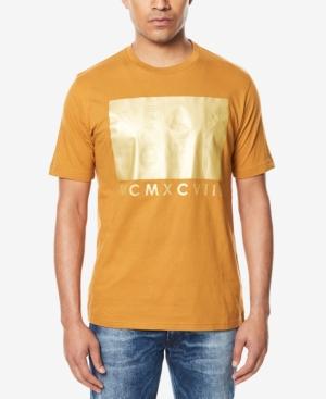 Sean John Men's Gold Block-print T-shirt