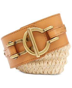 Fossil Macrame Leather Stretch Belt
