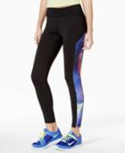 Energie Active Juniors' Printed-side High-waist Full-length Leggings
