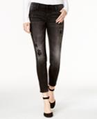 Tommy Hilfiger Ripped Embellished Black Wash Skinny Jeans, Only At Macy's