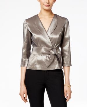 Alex Evenings Faux-wrap Blouse