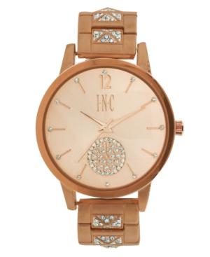I.n.c. Women's Boyfriend Pave Pyramid Glitz Bracelet Watch 40mm, Created For Macy's
