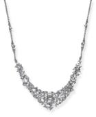 Inc International Concepts Silver-tone Crystal Crystal Cluster Collar Necklace, 16 + 3 Extender, Created For Macy's