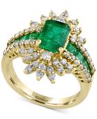 Effy Final Call Emerald (2-1/3 Ct. T.w.) And Diamond (3/4 Ct. T.w.) Ring In 14k Gold