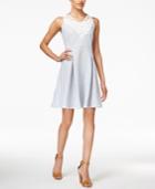 Maison Jules Crochet-lace-detail Fit & Flare Dress, Only At Macy's
