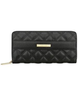 Anne Klein Shimmer Down Zip Around Wallet