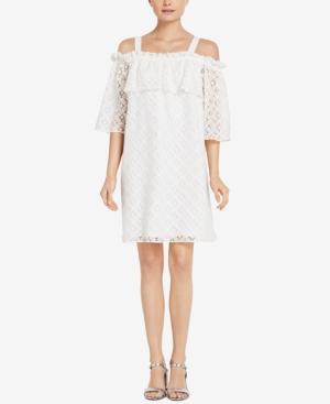 Bcbgeneration Eyelet Cold-shoulder Shift Dress