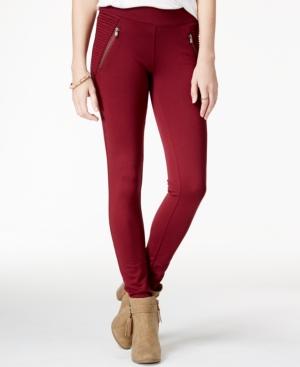 American Rag Ponte Zipper Leggings, Created For Macy's