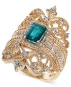 Brasilica By Effy Emerald (9/10 Ct. T.w.) And Diamond (3/4 Ct. T.w.) Ring In 14k Gold, Created For Macy's