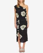 1.state One-shoulder Side Ruffle Maxi Dress