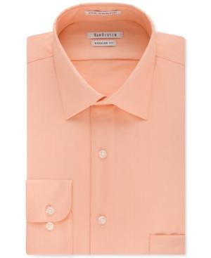 Van Heusen Wrinkle Free Herringbone Solid Dress Shirt