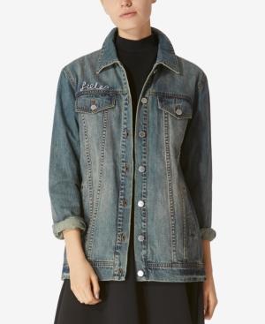 Avec Les Filles Follow Me Cotton Longline Denim Jacket